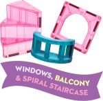 Magna-Tiles Castle DLX 48-Piece Magnetic Construction Set, The Original Magnetic Building Brand - Image 2