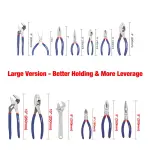 WORKPRO Large Pliers & Wrench Set 6-Piece (10" Water Pump, 10" Slip Joint, 8" Long Nose, 8" Linesman, 6" Diagonal, 8" Adjustable Wrench) for DIY & Home Use, W001329A - Image 9
