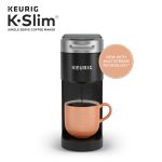 Keurig K-Slim Single Serve K-Cup Pod Coffee Maker, Multistream Technology, 3 Brew Sizes, Slim and Sleek Design, 46oz Removable Reservoir, Black - Image 9