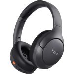 TOZO HT3 Hybrid Noise Cancelling Headphones, 90H Playtime Wireless Over Ear Bluetooth Headset, Spatial Audio AI Chat with 5 Mics, Supports Dual Connection and USB-C Input, with 32 EQ Music Modes