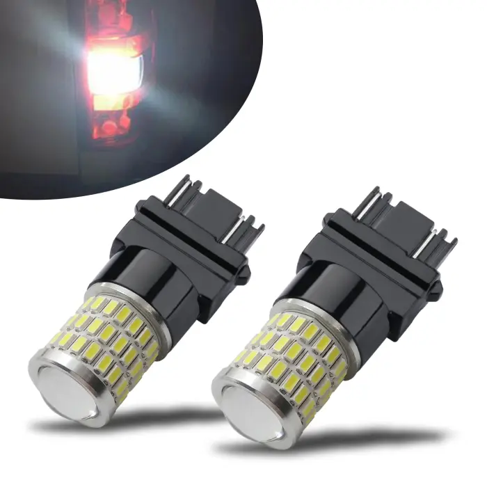 61LrgjAMIAL iBrightstar 3157 LED Bulb White, 4157 3156 LED Reverse Light Bulbs Super Bright for Tail Brake Lights Backup Lights Turn Signal Lights, 2 Pack - Image 1
