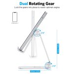 OMOTON Foldable Cell Phone Stand, C4 Portable Aluminum Phone Holder, Adjustable Phone Dock Cradle Compatible with iPhone 17/16/15 Pro Max Air, Samsung Galaxy, Small Tablets, All Smart Phones, Silver - Image 2