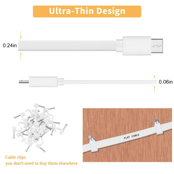 2 Pack 20FT Power Extension Cable Compatible with Wyze Cam V4,Wyze Cam v3,Wyze Cam Pan,WYZE Cam OG,NestCam Indoor,Blink,Amazon Cloud Camera,USB to Micro USB Durable Charging and Data Sync Cord(White) - Image 7