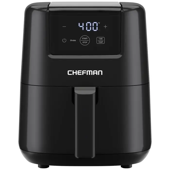 CHEFMAN 2 Qt Mini Air Fryer – Digital Space-Saving Compact Air Fryer with Nonstick and Dishwasher Safe Basket, Quick & Easy Meals in Minutes, Features Digital Timer and Shake Reminder – Black - Image 1