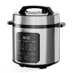 DUMOS 12-in-1 Electric Pressure Cooker 6 QT Stainless Steel Multi Cooker Electric for Pressure, Rice, Steamer, Yogurt Maker, Slow Cook,Meat Stew, Cake, Porridge, Multigrain, Sliver