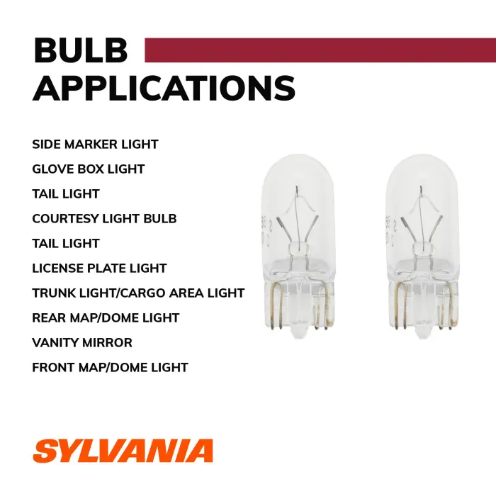SYLVANIA - 194 Long Life Miniature - Bulb, Ideal for Interior Lighting – Trunk, Cargo and License Plate (Contains 2 Bulbs) - Image 4