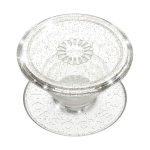 PopSockets Translucent Phone Grip with Expanding Kickstand, PopSockets for Phone, Adhesive Grip, Translucent PopGrip - Clear Glitter Silver