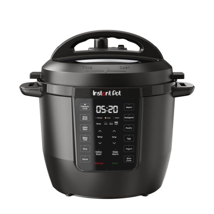 Instant Pot 6QT RIO 7-in-1 Multi-Cooker, Pressure Cooker, Slow cook, Sauté, Steam, Rice Maker, Yogurt, & Warmer, Black, 6 Quarts - Image 1