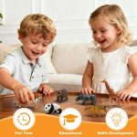 BOLZRA Safari Animals Figures Toys, Realistic Wild Zoo Animal Figurines, Plastic African Jungle Animals Playset for Kids Toddlers, 21Pcs Birthday Gifts Christmas Stocking Stuffers - Image 4