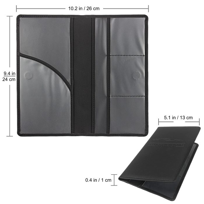 LumiMokki Premium Car Registration & Insurance Card Holder with Magnetic Shut, Vehicle Glove Box Car Organizer - For Documents, Cards, License (Black) - Image 7