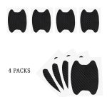 4PCS Sticker, Carbon Fiber Anti-Scratches Car Door Cup Protector, Non-Marking Auto Door Handle Protective Film, Universal for Most Car Handles (Black/4PCS) - Image 3