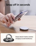 SYNCWIRE for MagSafe Phone Grip, 360° Rotation Magnetic Cell Phone Grip Magnetic Ring Holder Kickstand Mag Safe Ring Stand Compatible with iPhone 17 16 15 14 13 12 Pro Max MagSafe Accessories Android - Image 2