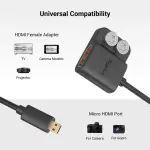 SMALLRIG Ultra Slim 4K Adapter Cable (D to A), Micro-Sized Ports Male to Full-Sized Ports Female, 4K@60HZ, for Sony A7R IV A7RIII A7III A7II A7RII / for Fujifilm X-T2 X-T3-3021 - Image 7