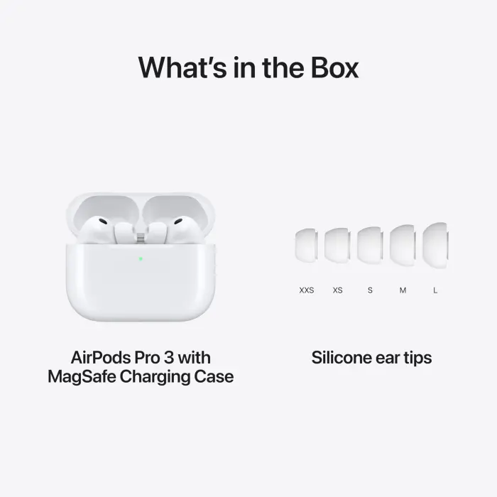 Apple AirPods Pro 3 Wireless Earbuds, Active Noise Cancellation, Live Translation, Heart Rate Sensing, Hearing Aid Feature, Bluetooth Headphones, Spatial Audio, High-Fidelity Sound, USB-C Charging - Image 2
