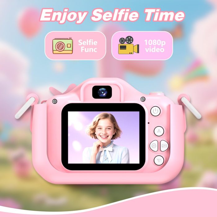 Goopow Kids Camera Toys for 3-8 Year Old Girls Boys,Children Digital Video Camcorder Camera with Cartoon Soft Cover, Best Chritmas Birthday Festival Gift for Kids - 32G SD Card Included - Image 6