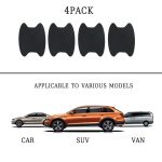 4PCS Sticker, Carbon Fiber Anti-Scratches Car Door Cup Protector, Non-Marking Auto Door Handle Protective Film, Universal for Most Car Handles (Black/4PCS) - Image 5