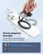 SUPERONE Magnetic Ring Holder for MagSafe Dual-Side Magnetics, Removable Gym Phone Grip with Kickstand for iPhone 17/16/15/14/13/12/ Series MagSafe Case All Phones Compatible with Magnetic Car Mount - Image 5