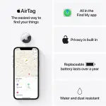 Apple AirTag 4 Pack. Keep Track of and find Your Keys, Wallet, Luggage, Backpack, and More. Simple one-tap Set up with iPhone or iPad - Image 2