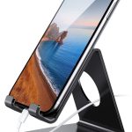 Lamicall Cell Phone Stand, Phone Dock: Cradle, Holder, Stand for Office Desk - Black
