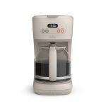 BELLA 12 Cup Programmable Coffee Marker, Reusable Dishwasher Safe Accessories, Easy LCD diaply, Auto Shutoff, 900 watt, Oatmilk