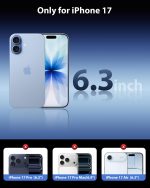 Mkeke 3 Pack Screen Protector for iPhone 17 6.3", [9H+ Tempered Glass] [Military-Grade Drop Protection][Easy Installation Frame] HD Clear, Anti-Scratch, Bubble Free - Image 2