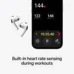 Apple AirPods Pro 3 Wireless Earbuds, Active Noise Cancellation, Live Translation, Heart Rate Sensing, Hearing Aid Feature, Bluetooth Headphones, Spatial Audio, High-Fidelity Sound, USB-C Charging - Image 5