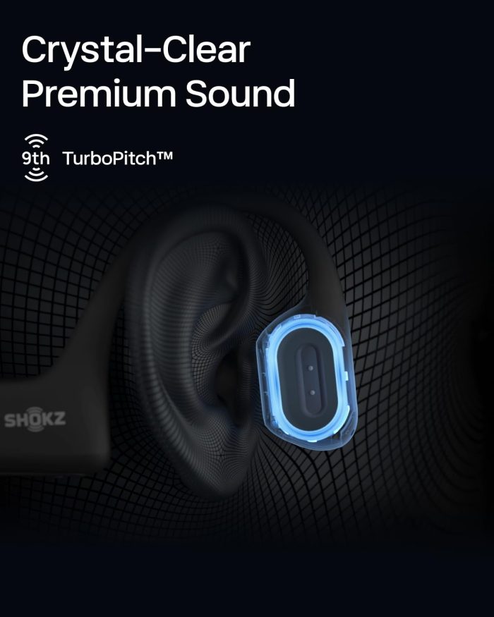 SHOKZ OpenRun Pro-Bone Conduction Headphones, Open-Ear Bluetooth Wireless Sport Headphones for Running and Workout, Sweat Resistant, Long Battery Life, Premium Deep Bass, Mic，with Hair Band, Black - Image 6