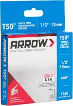 Arrow 508 Heavy Duty T50 1/2-Inch Leg Length, 3/8-Inch Crown, Staples for Upholstery, Construction, Furniture, Crafts, 1250 Count(Pack of 1) - Image 6
