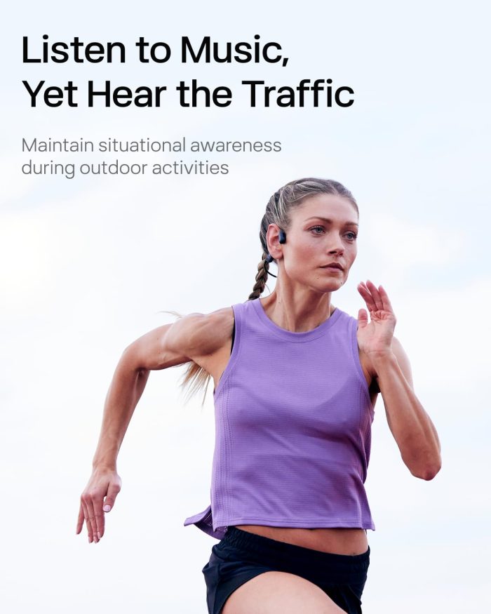 SHOKZ OpenRun Pro-Bone Conduction Headphones, Open-Ear Bluetooth Wireless Sport Headphones for Running and Workout, Sweat Resistant, Long Battery Life, Premium Deep Bass, Mic，with Hair Band, Black - Image 7