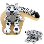 Yipintang 3D Printed Creature Flexible Animals - 8 Inches Fidget Animal for Desk Décor (Snow Leopard)