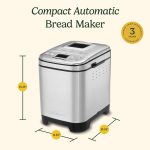 Cuisinart Bread Maker Machine, Stainless Steel Automatic Bread Machine with 12 Menu Options, 3 Loaf Sizes up to 2 Lb., 3 Crust Colors, Removable Nonstick Baking Pan & Kneading Paddle, CBK-110NAS - Image 2