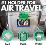 Flight Flap Airplane Phone Holder, Flexible Cell Phone Holder, Folding Cellphone Stand for Desk, Bed, Office, Treadmill - Airplane Gadgets for Long Travel Accessories - Plane Essentials (Green) - Image 7