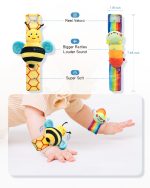 Infinno Baby Wrist Rattle Socks and Foot Finder Set, Perfect Baby Toys for 0-12 Months Newborn Boys and Girls As Shower Gifts, Garden Bug Series - Image 2
