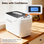Davivy Bread Maker Machine 3LB with 2 Dough Kneading Paddles,15-in-1 Automatic Large Capacity Bread Machine Nonstick Bowl For Bread, Jam& Yogurt, 3 Loaf Sizes and 3 crust settings（silver，1.5kg） - Image 8
