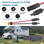 Solar to XT60i Cable 10AWG - MOOKEERF 25FT Solar Panel to XT60i Adapter Connector XT60i-F Extension Cable for Portable Power Station Solar Generator - Image 3