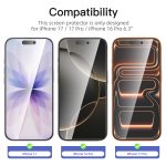 NEW'C 3 Pack Designed for iPhone 17/17 Pro,iPhone 16 Pro Screen Protector (6.3 inches), Enhanced Tempered Glass Protection with easy installation tool included, Case Friendly - Image 7