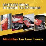 HOMEXCEL Red Shop Towels 100 Pack, Reusable Microfiber Cleaning Cloth Bulk, Multipurpose Microfiber Towels for Car, House and Kitchen, Highly Absorbent Cleaning Rags 11.5 x 11.5 inch - Image 6