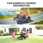 Tiny Land Wooden Dollhouse Garage Set – Realistic Design with Garage, Workbench,Lawn Mower & SUV Car, Expansion Dollhouse Furniture & Accessories for Doll house, Educational Pretend Play Gift for Kids - Image 6