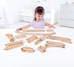 Hape 24 Pcs Wooden Railway Super Expansion Rail Pack| Compatible with Other Wooden Tracks - Image 6