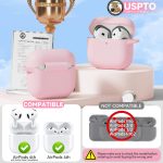 for AirPods 4 Case Pink with Cleaner Kit, TNSNK Soft Silicone Airpod 4 Case Compatible with Apple Airpods 4th Generation 2024 Case Cover with Keychain for Women Girly, Anti-Scratch, Drop Protection - Image 5