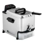 T-fal 3.5L Stainless Steel Deep Fryer with Basket for Home Use, 1700W, Deep Fryer with Oil Filtration, Temp Control, Digital Timer
