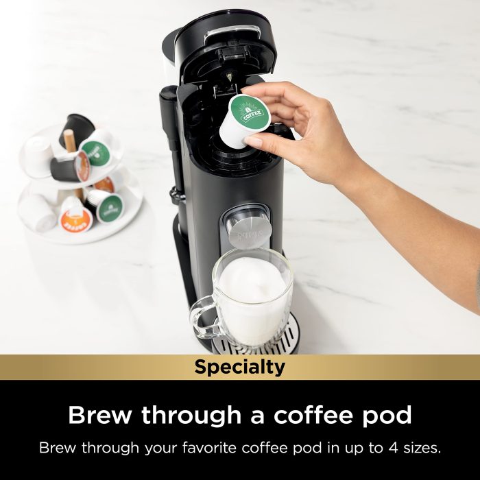 Ninja | Coffee Maker | Single Serve |Brew with Coffee Pods & Grounds| Compatible with K-Cup Coffee Pods | 4 Brew Styles, up to 24oz Cup Sizes & 56oz Removable Reservoir | Black | PB051 - Image 9