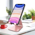 CreaDream Cell Phone Stand, Cradle, Holder, Aluminum Desktop Stand Compatible with Switch, All Smart Phone, iPhone 15 14 13 12 Pro Max Plus Mini Xr X Se 8 SE -Rose Gold - Image 5