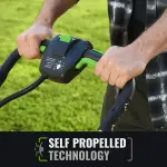 60V Self-Propelled Lawn Mower 21-Inch, Brushless Cordless Mower for Large Yards, Electric with LED Headlight, 2X5.0Ah Battery & Rapid Charger - Image 3