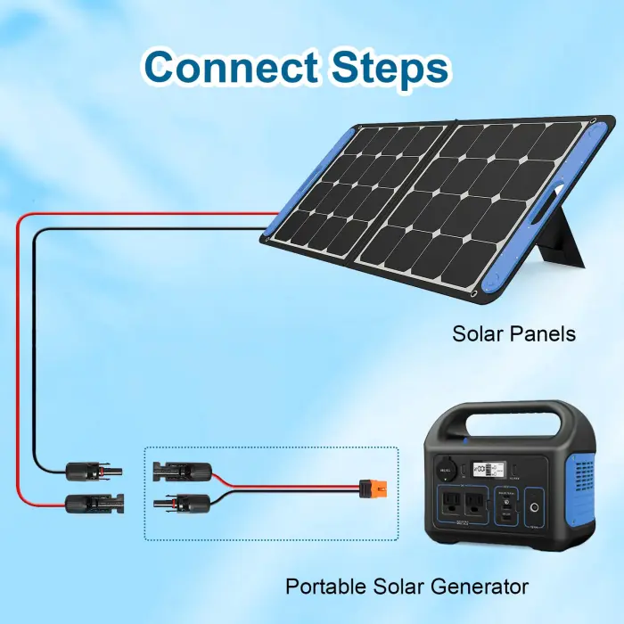 Solar to XT60i Cable 10AWG - MOOKEERF 25FT Solar Panel to XT60i Adapter Connector XT60i-F Extension Cable for Portable Power Station Solar Generator - Image 2
