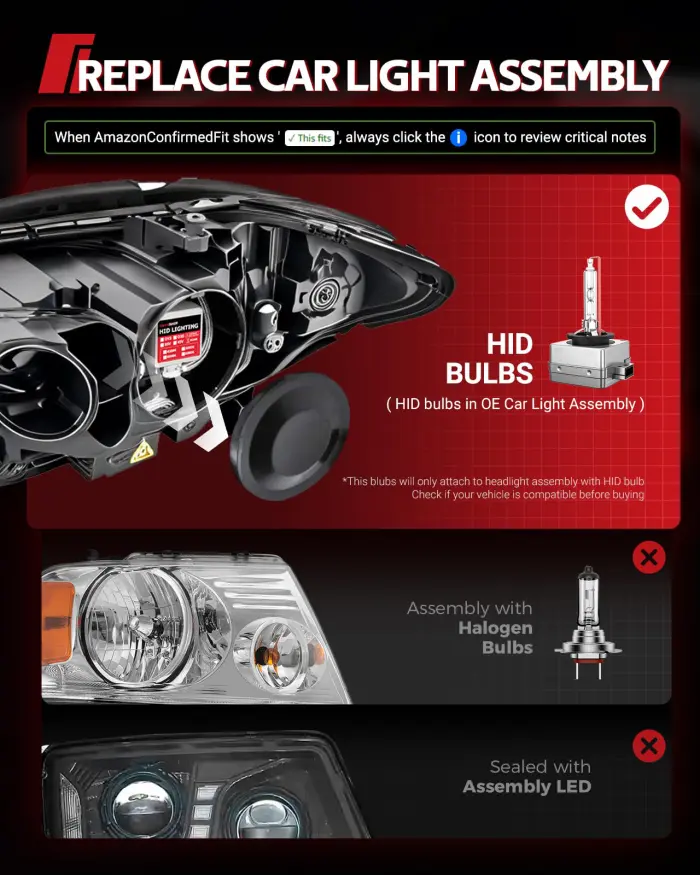 Torchbeam D3S HID Bulbs, 6000K Cool White, 35W 66340 42403 42302 (42403C1) Replace HID Xenon Bulbs, (Not fit Halogen Assembly), Pack of 2 - Image 4