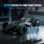 Dracutum Rechargeable AA Batteries Lithium 8 Pack with Charger - 3600mWh 1.5V Li-ion Rechargeable AA Battery, Long Lasting Doubel A Batteries - Image 2