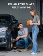 AstroAI Tire Inflator Portable Air Compressor Tire Air Pump for Car Tires - Car Accessories, 9.8Ft Cord 12V DC-Powered Auto Pump with Digital Pressure Gauge, LED Light for Bicycle, Balloons, Yellow - Image 3