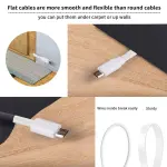 2 Pack 20FT Power Extension Cable Compatible with Wyze Cam V4,Wyze Cam v3,Wyze Cam Pan,WYZE Cam OG,NestCam Indoor,Blink,Amazon Cloud Camera,USB to Micro USB Durable Charging and Data Sync Cord(White) - Image 6