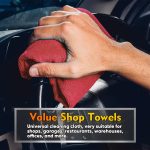 HOMEXCEL Red Shop Towels 100 Pack, Reusable Microfiber Cleaning Cloth Bulk, Multipurpose Microfiber Towels for Car, House and Kitchen, Highly Absorbent Cleaning Rags 11.5 x 11.5 inch - Image 7